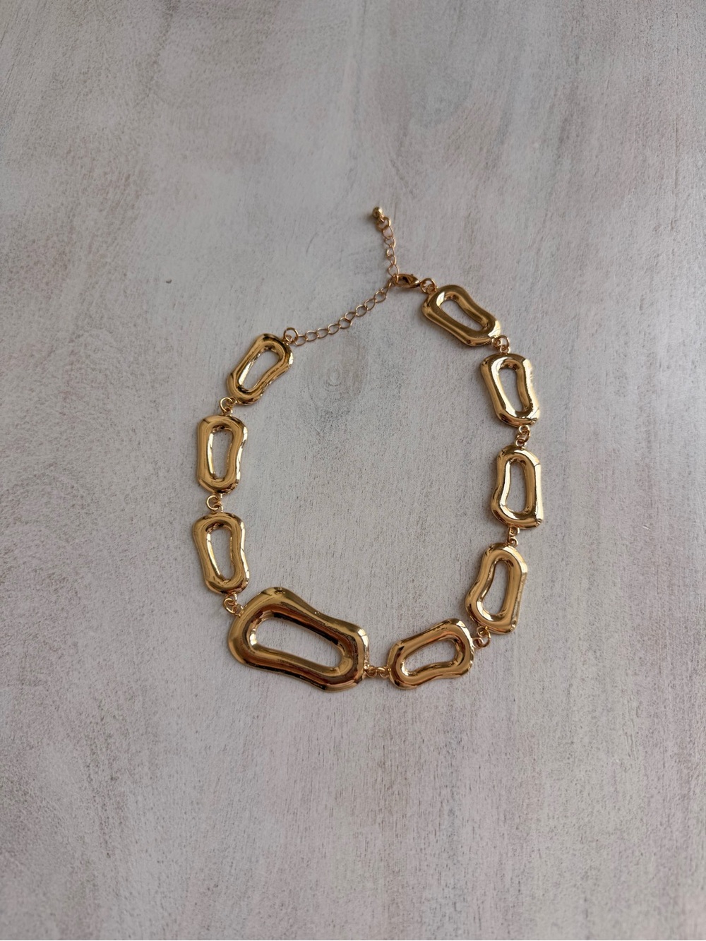 Gold Link Statement Necklace - Women Jewelry